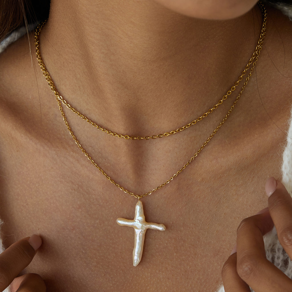 IVORY CROSS NECKLACE